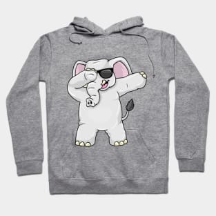 Funny Elephant is dabbing with a Sunglasses Hoodie